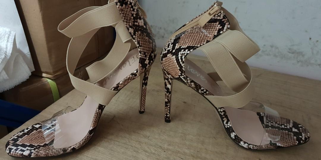 snakes skin heels size 11/43, Women's 