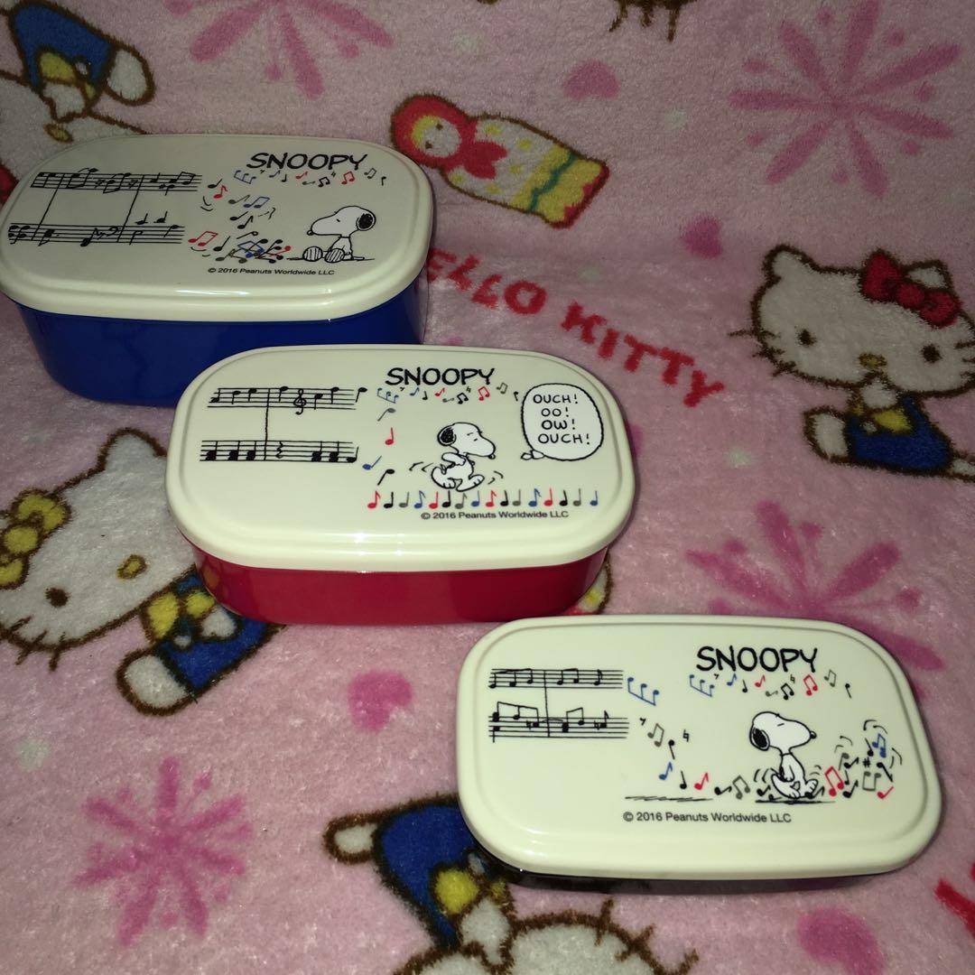 Snoopy Lunch Box (set of 3 sizes), Furniture & Home Living, Kitchenware
