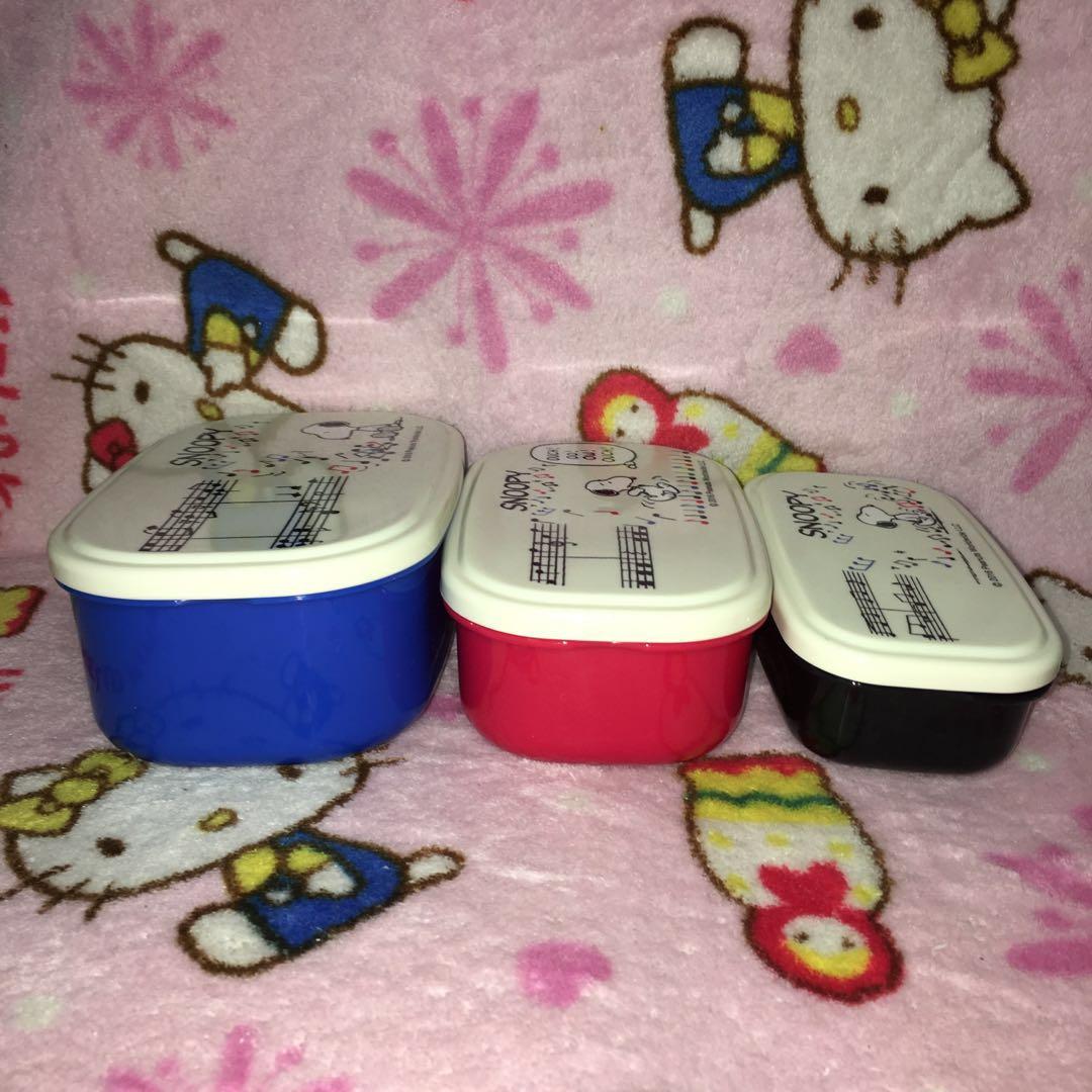 Snoopy Lunch Box (set of 3 sizes), Furniture & Home Living, Kitchenware