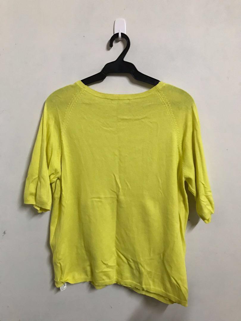 Zara Yellow Knot Sweater (Category: Others Tops) located in Quezon City. Submitted by hansc21 (Listing ID 225995534, Image 2). Description: 🌸 Very nice color 🌸 In good condition 🌸 Fits S-M frames .