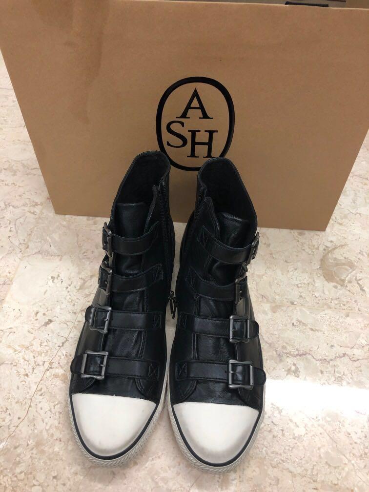 Black leather sneakers (Ashitalia brand 