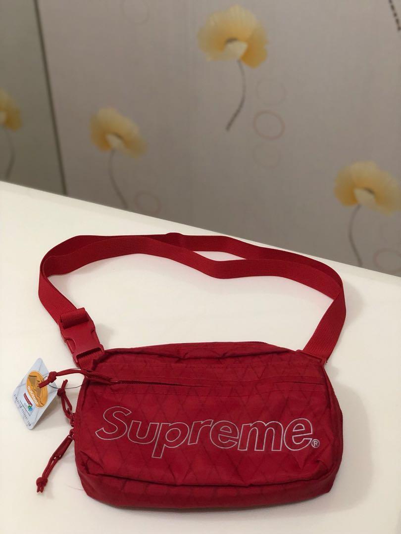 supreme red shoulder bag fw18