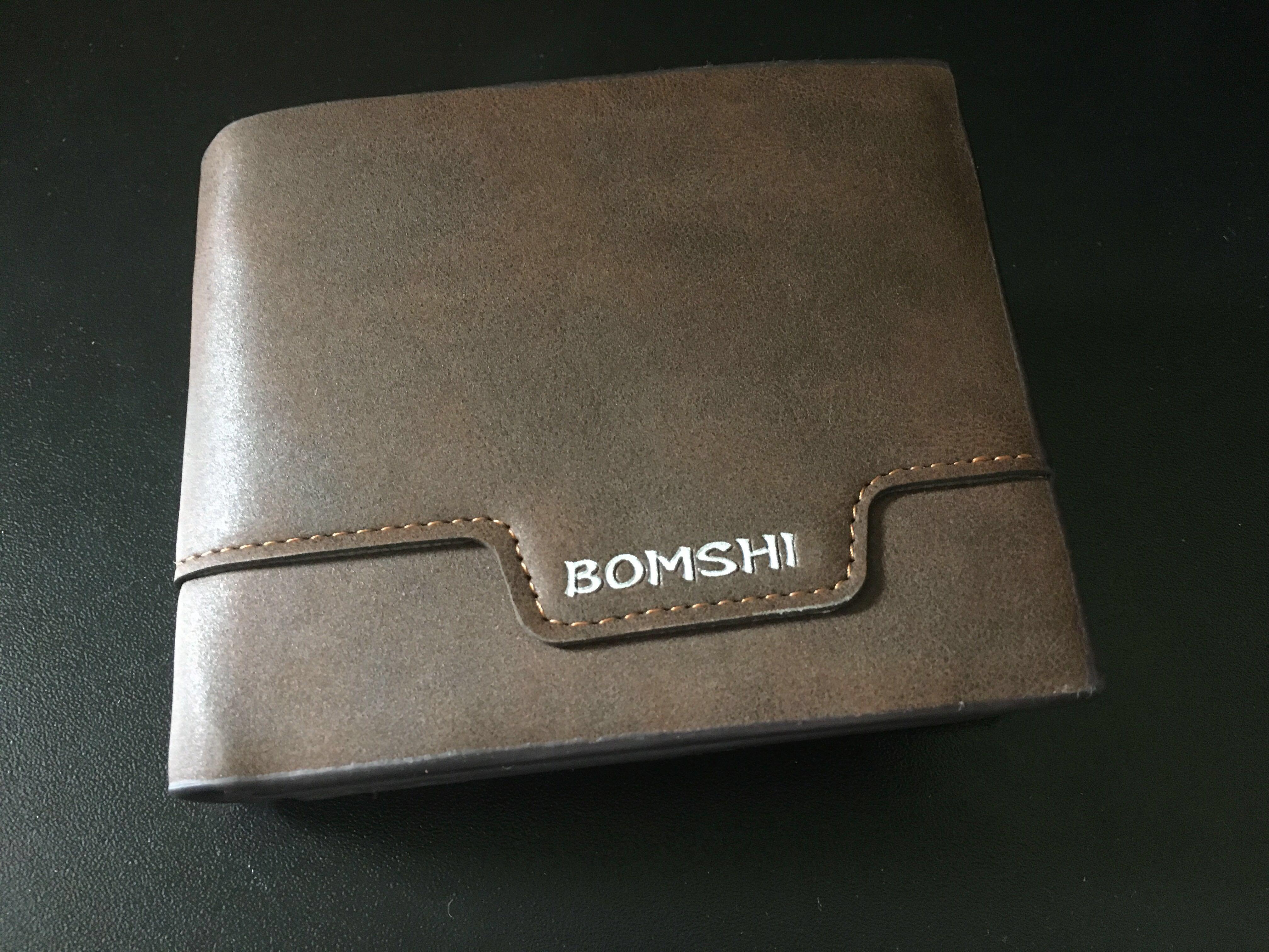 BOMSHI genuine leather wallet for men
