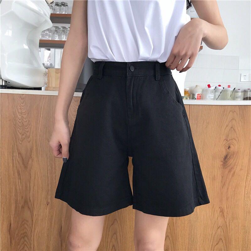 Brand New Black Mid Thigh Shorts, Women 