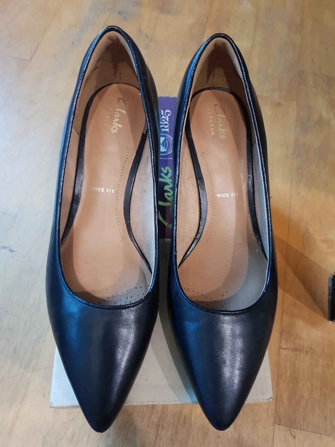 Clarks Sage Copper Heels Black Smooth leather