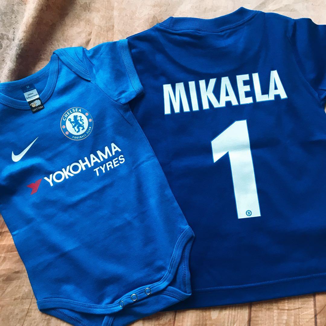 Custom soccer jersey style baby romper