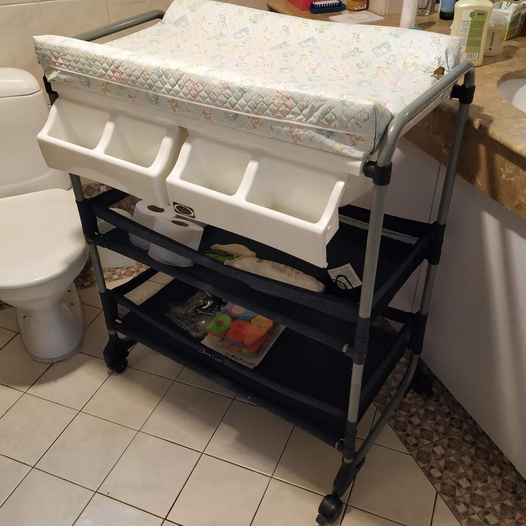 baby bath and change table