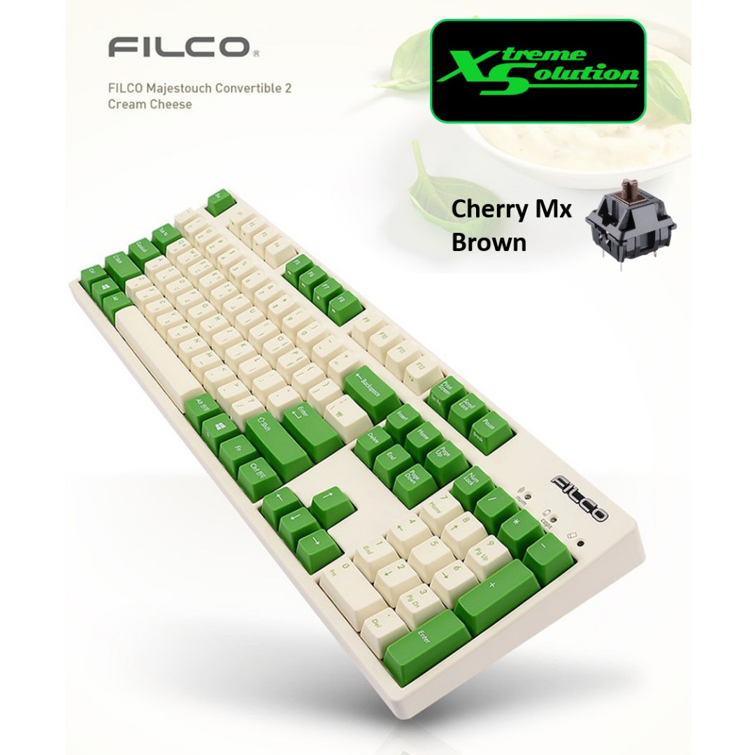 Filco Majestouch Convertible 2 Cream White Green Mechanical Bluetooth