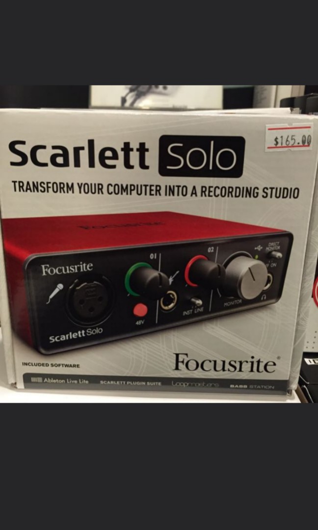 Focusrite Scarlett Solo, Hobbies & Toys, Music & Media, Musical ...
