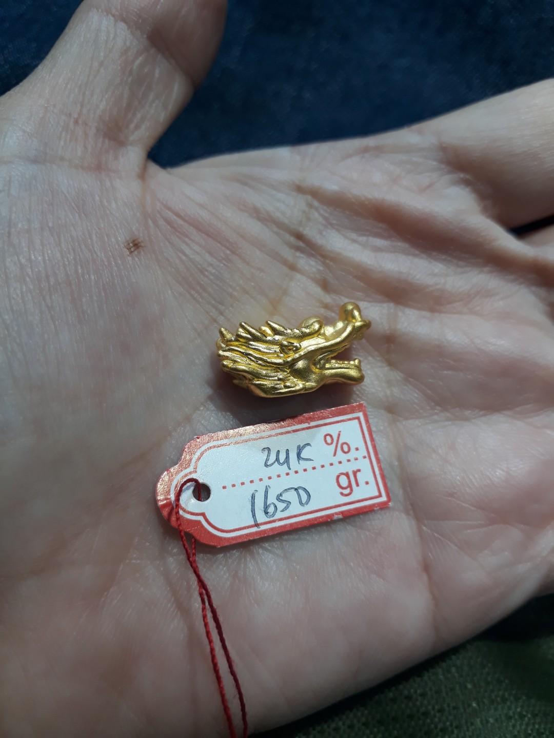 Gelang Emas 24k Kepala Naga Besar Barang Mewah Aksesoris Di Carousell