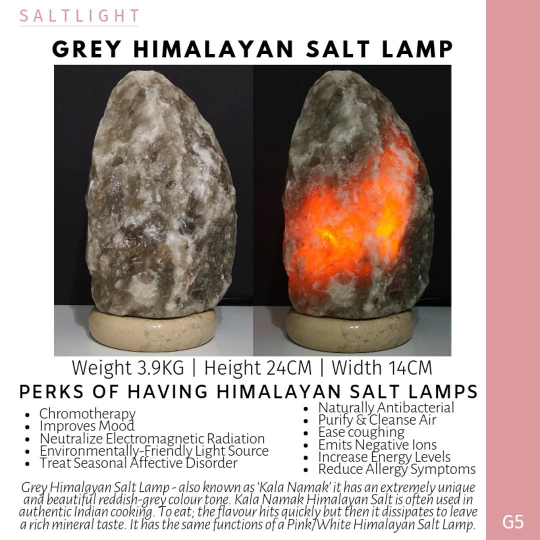 GREY HIMALAYAN SALT CRYSTAL LAMP SUPER RARE AND EXCLUSIVE
