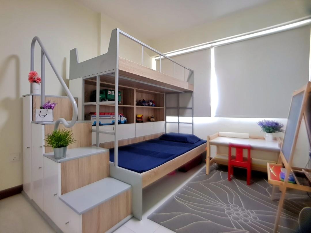 Hilken Junior Set Bunk Bed With Ladder From Star Living Furniture Beds Mattresses On Carousell