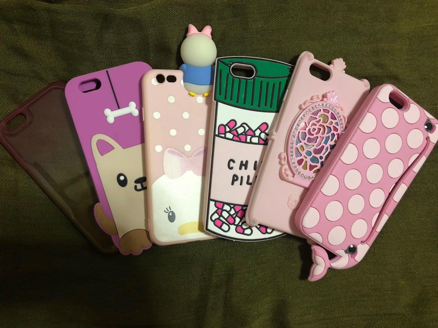 iPhone 6 cases (bundle) (Category: Portable Audio Accessories) located in Santa Rosa. Submitted by shopourpreloved (Listing ID 195449535, Image 1). Description: Old barely used cute iPhone 6 cases Php 180 if bundle (whale, chill pills, puppy) For individual prices please message me Pink mirror case - sold Daisy duck case - sold Ombre case - sold.