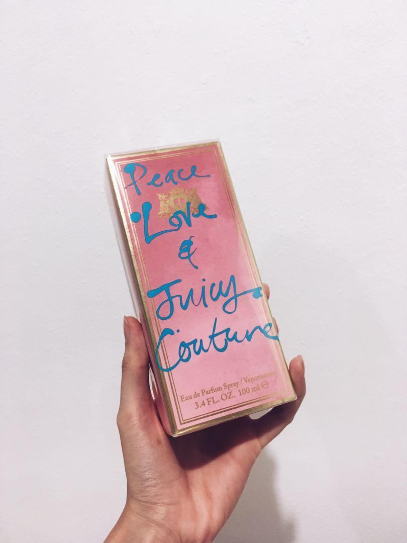 Juicy Couture Original Perfume Spray 100ml (Category: Fragrance & Deodorants) located in Makati City. Submitted by ktltlntn (Listing ID 226135034, Image 1). Description: Original Peace Love & Juicy Couture Perfume Spray • 100ml Original Price: Php 4,088 at Lazada Now Only: P1999 Non-negotiable.
