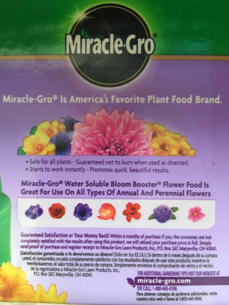 Miracle Gro 1.5lb BLOOM BOOSTER FOR FLOWERS. Fertiliser from USA S29.