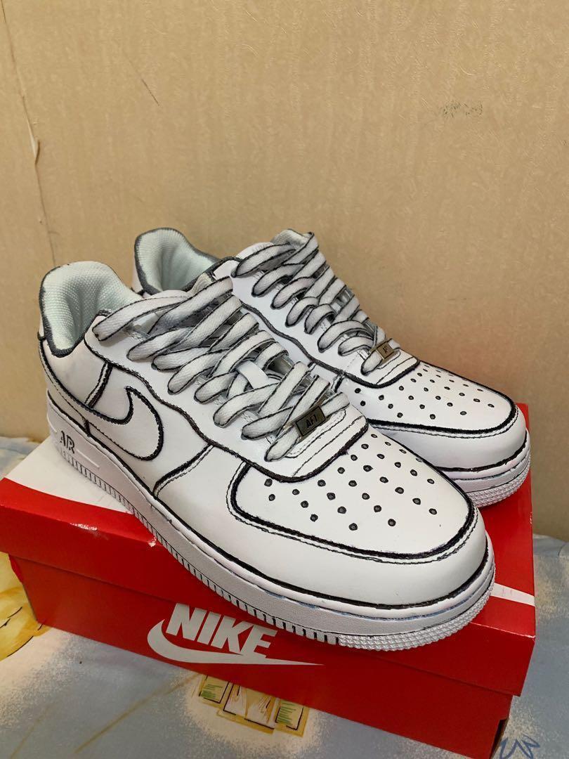 Nike Air Force 1 X Joshua Vides jual cepat Fesyen Pria Sepatu Sneakers di Carousell