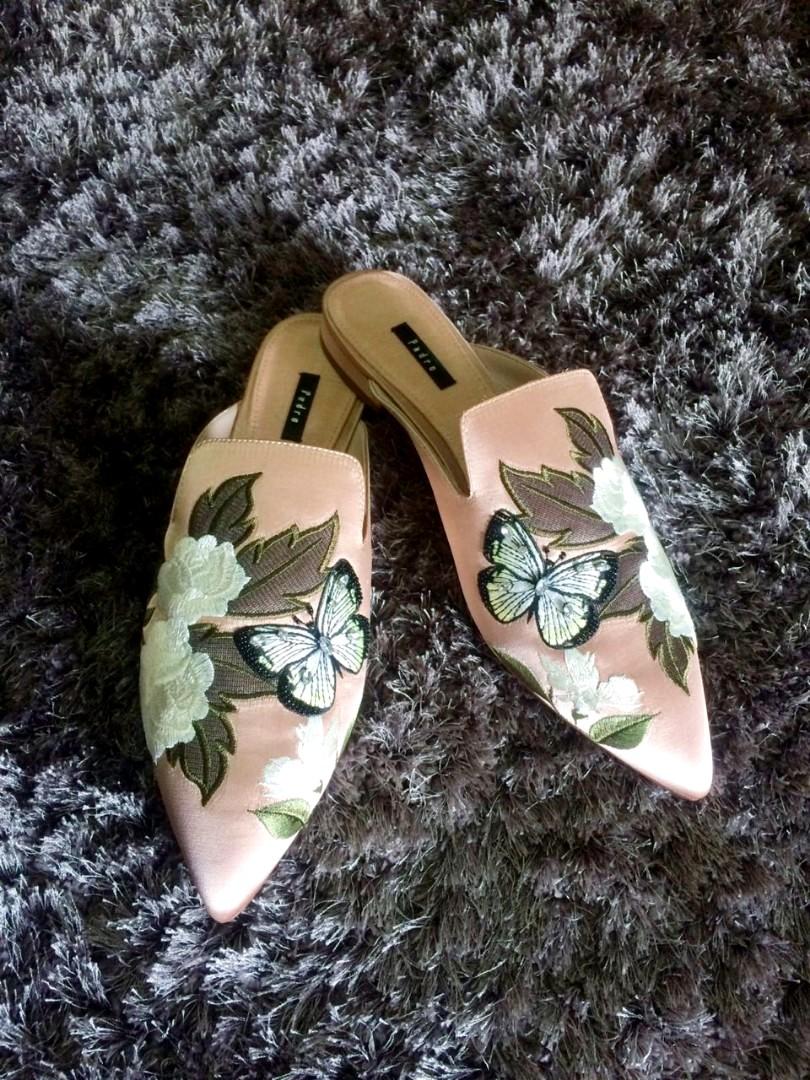 Pedro Satin Embroidered Mules 40 Women S Fashion Women S Shoes