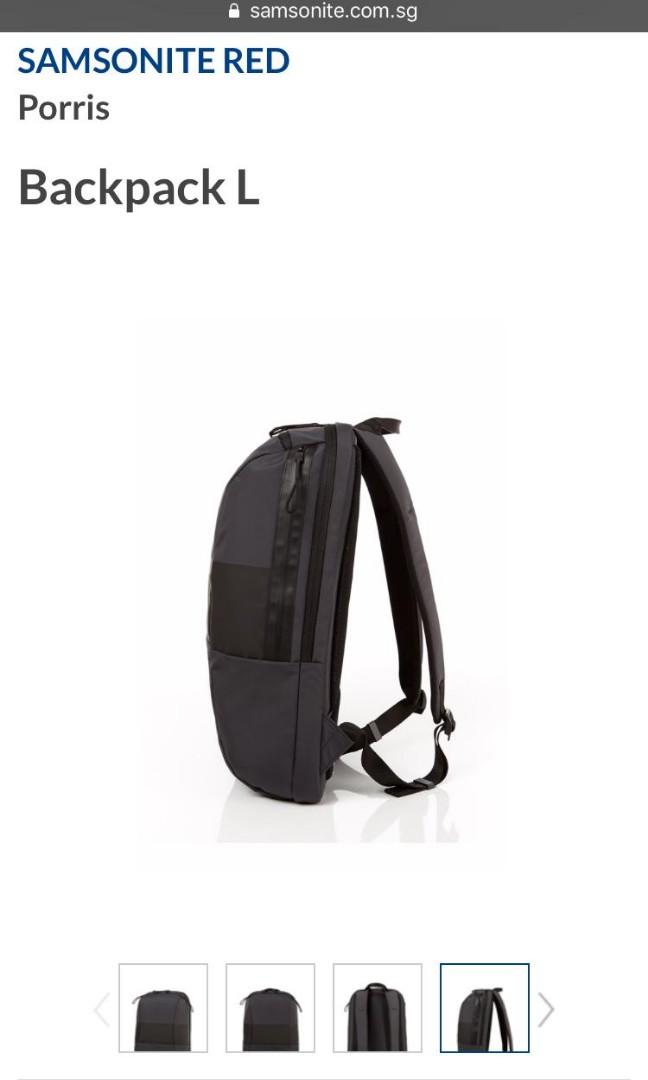 Samsonite Red Porris Backpack L Men s Fashion Bags Backpacks on Carousell