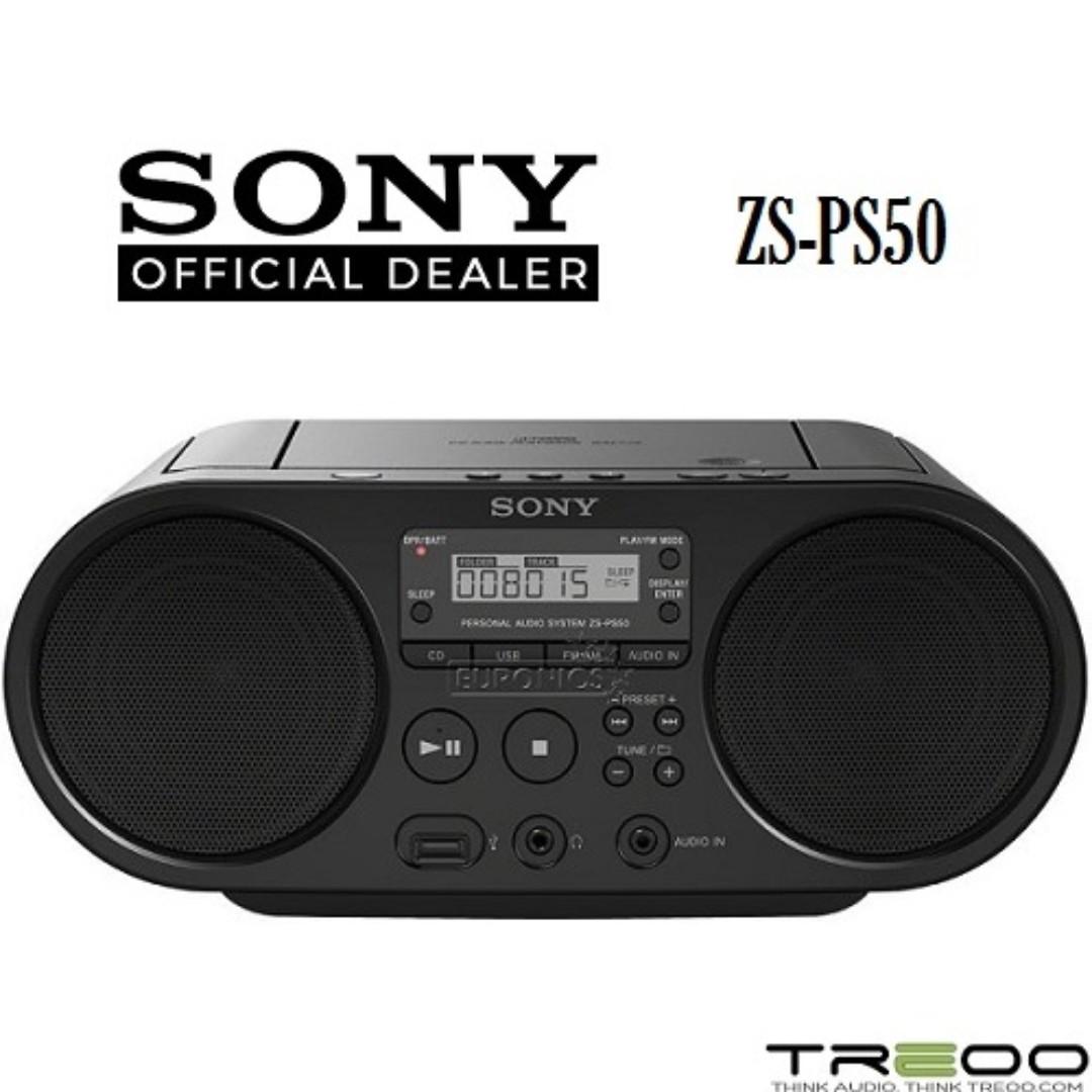 Sony Zs Ps50 Cd Boombox Portable Speaker With Fm Radio Audio Portable Music Players On Carousell