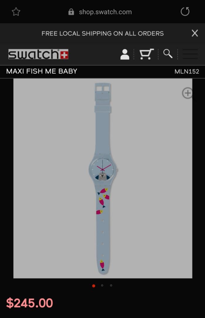 Swatch Maxi Wall Clock, Luxury, Watches on Carousell