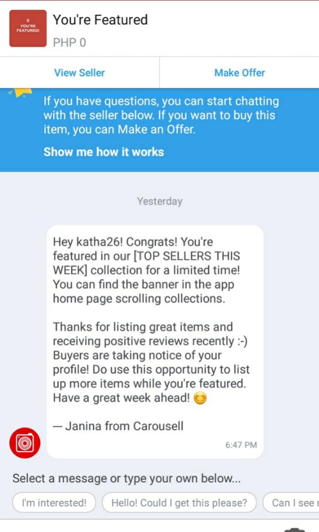 Thanks Carousell 😍 (Category: Community) located in Pasig City. Submitted by closet2021 (Listing ID 226010638, Image 1). Description: .