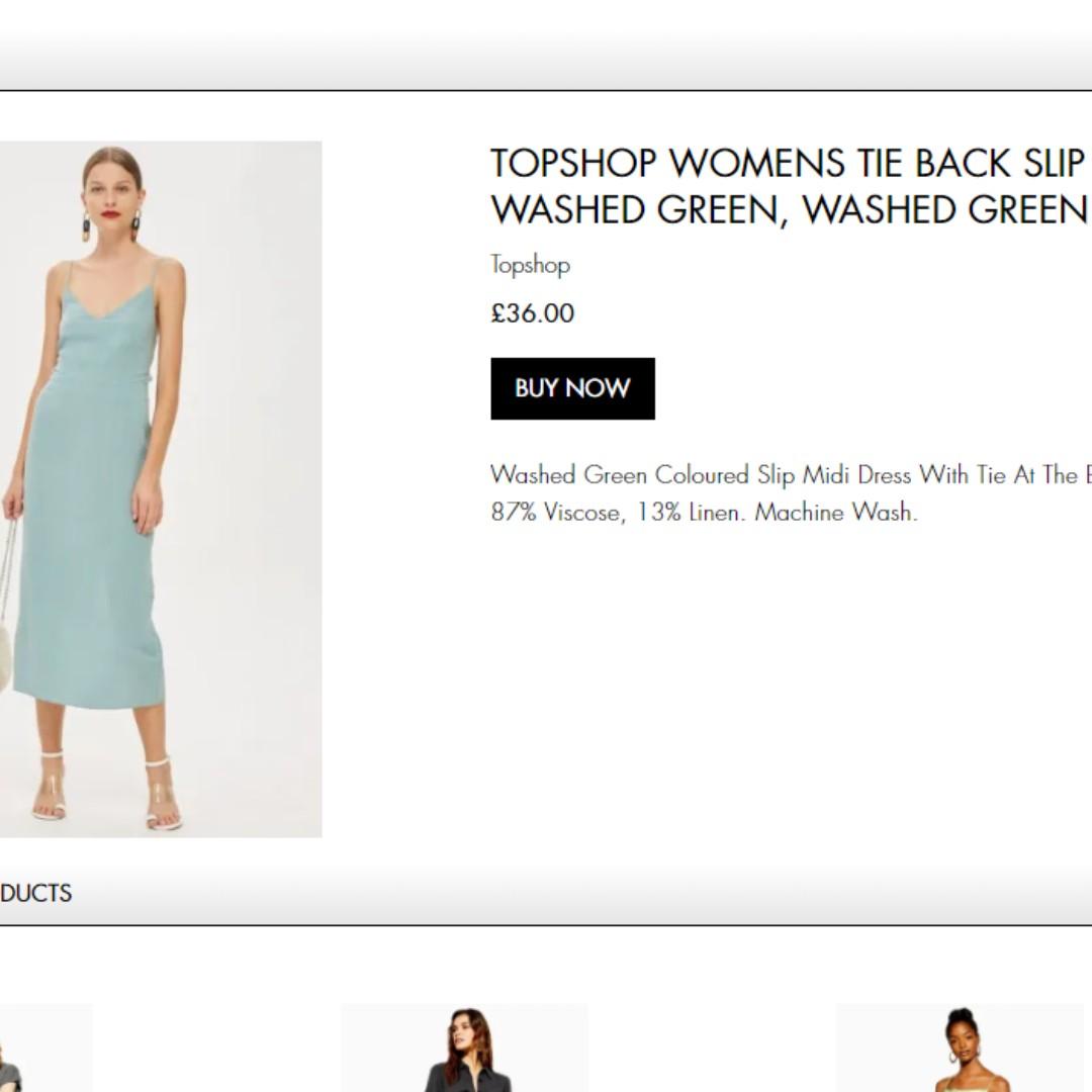 topshop tie back slip