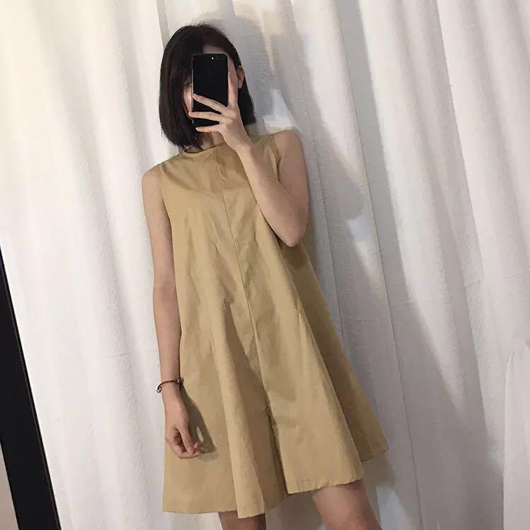 wide leg pinafore jumpsuit