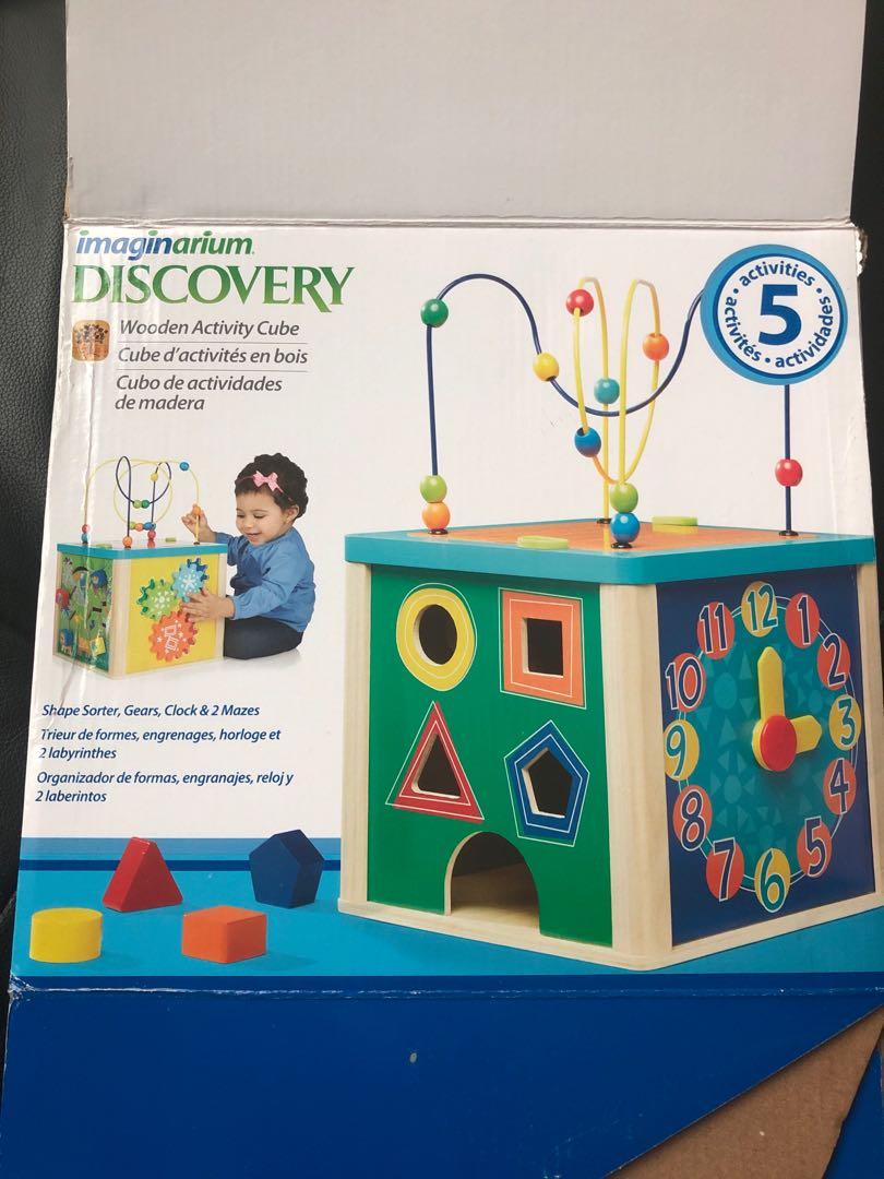 imaginarium discovery wooden activity cube
