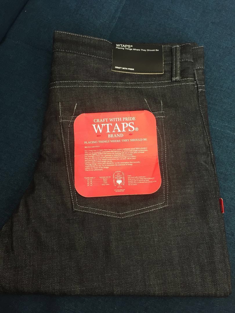 WTAPS BLUES SKINNY TROUSERS DENIM RAW XL wtaps jeans, 男裝, 褲