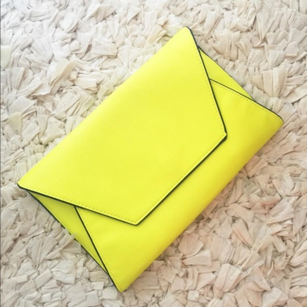 ZARA Bags Trafaluc Neon Clutch Women s Fashion Bags Wallets Clutches on Carousell