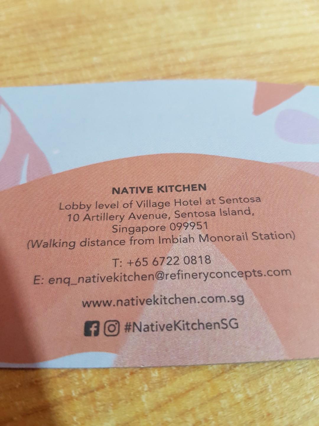 1-For-1 Mains Voucher for Native Kitchen @ Village Hotel Sentosa ...