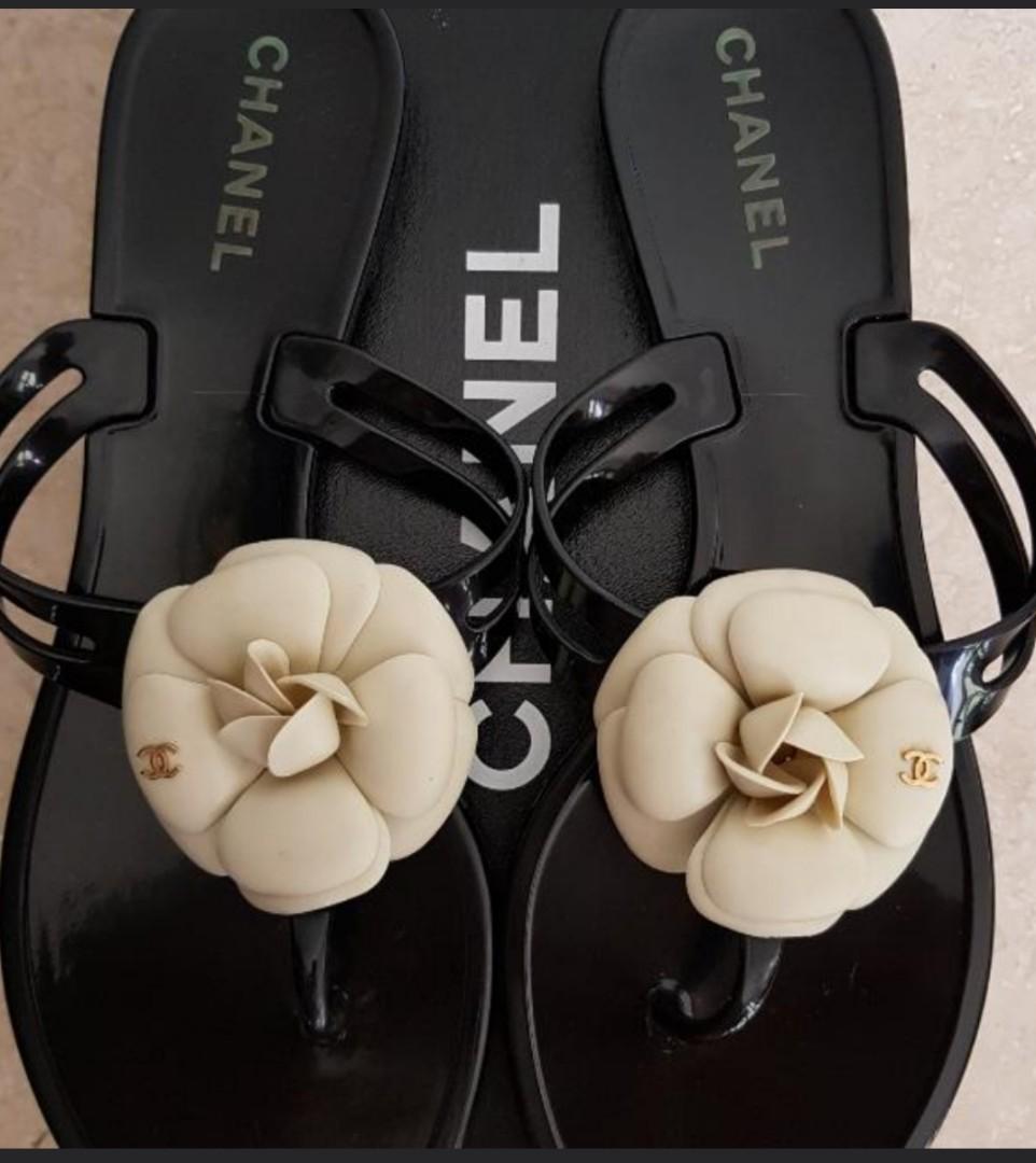 As NEW Authentic Chanel Camellia Sandals Thong Luxury Sneakers