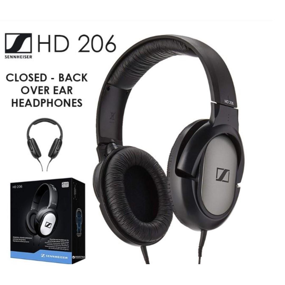 Audio Sennheiser HD 206 Closed Back Over Ear Headphones Audio Headphones Headsets on Carousell
