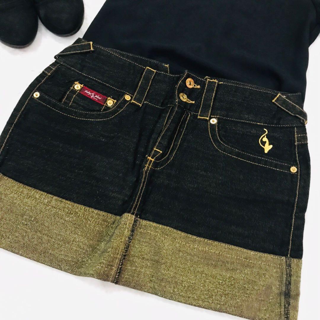 baby phat denim skirt