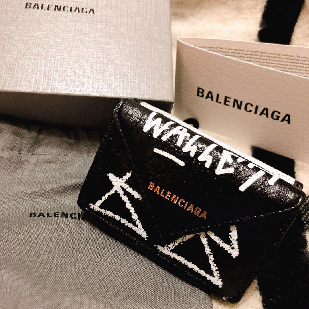 Balenciaga papier mini wallet graffiti outlet