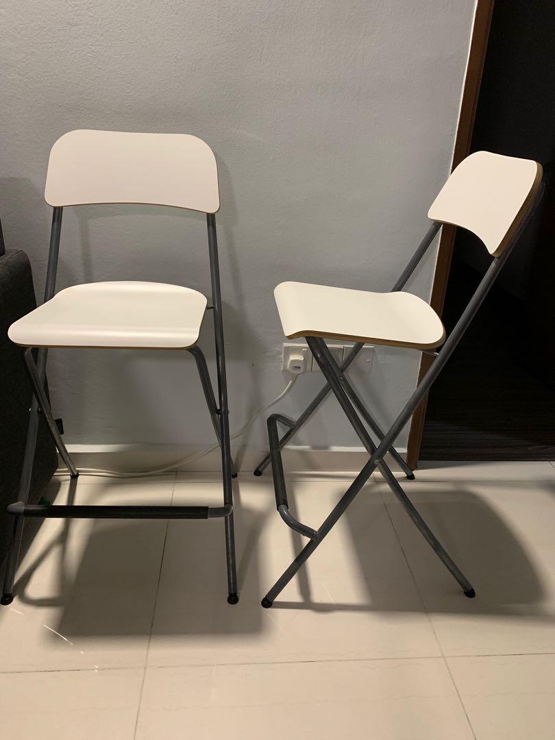 Bar Stools IKEA Franklin bar stool (white), Furniture & Home Living, Furniture, Chairs on Carousell