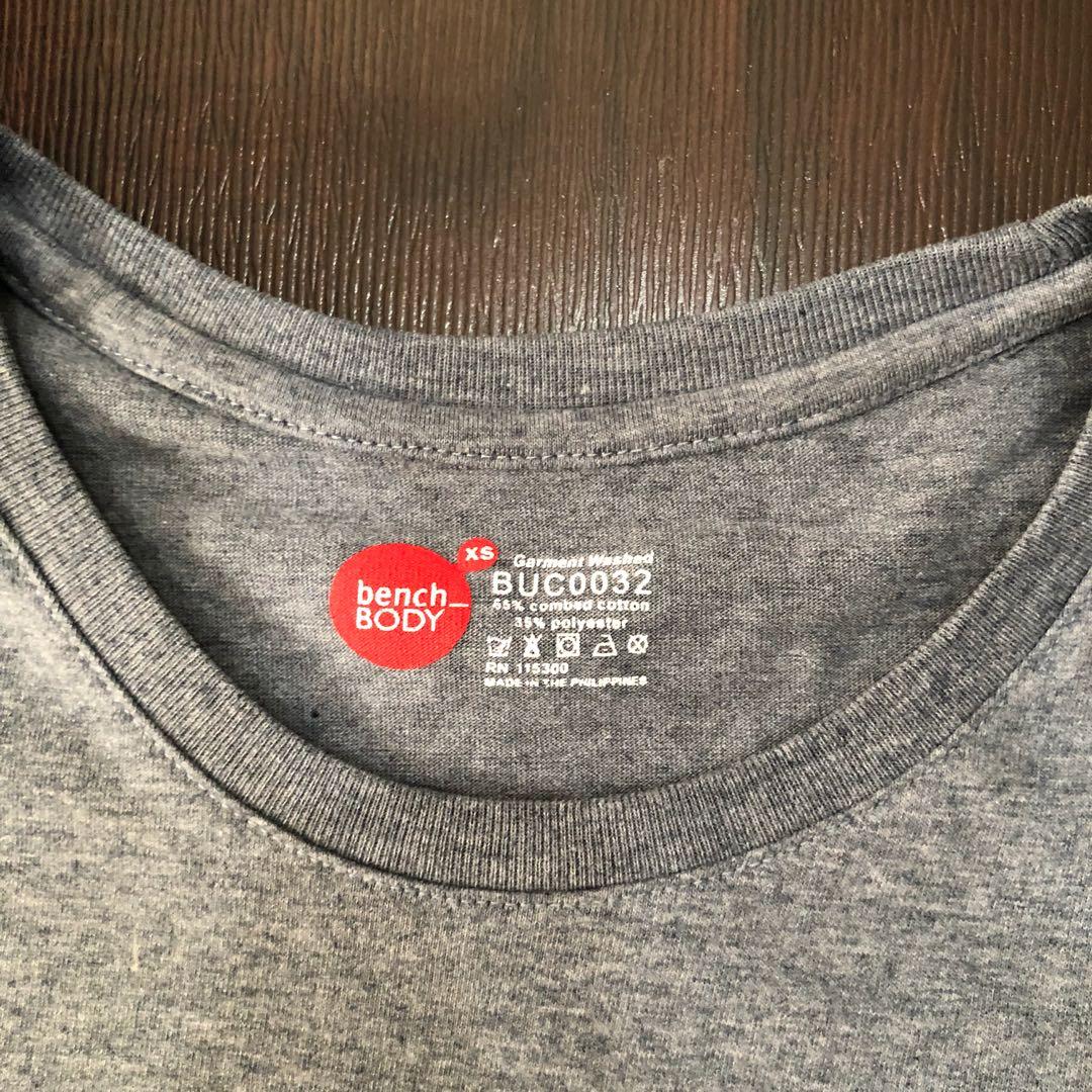 Bench Gray Shirt (Category: Tshirts & Polo Shirts ) located in Marikina City. Submitted by lienonerom (Listing ID 226232046, Image 2). Description: Condition: 8.5/10 Issues: minor signs of wear Preferred meetups: Marikina, Cubao, and Sta. Lucia areas.