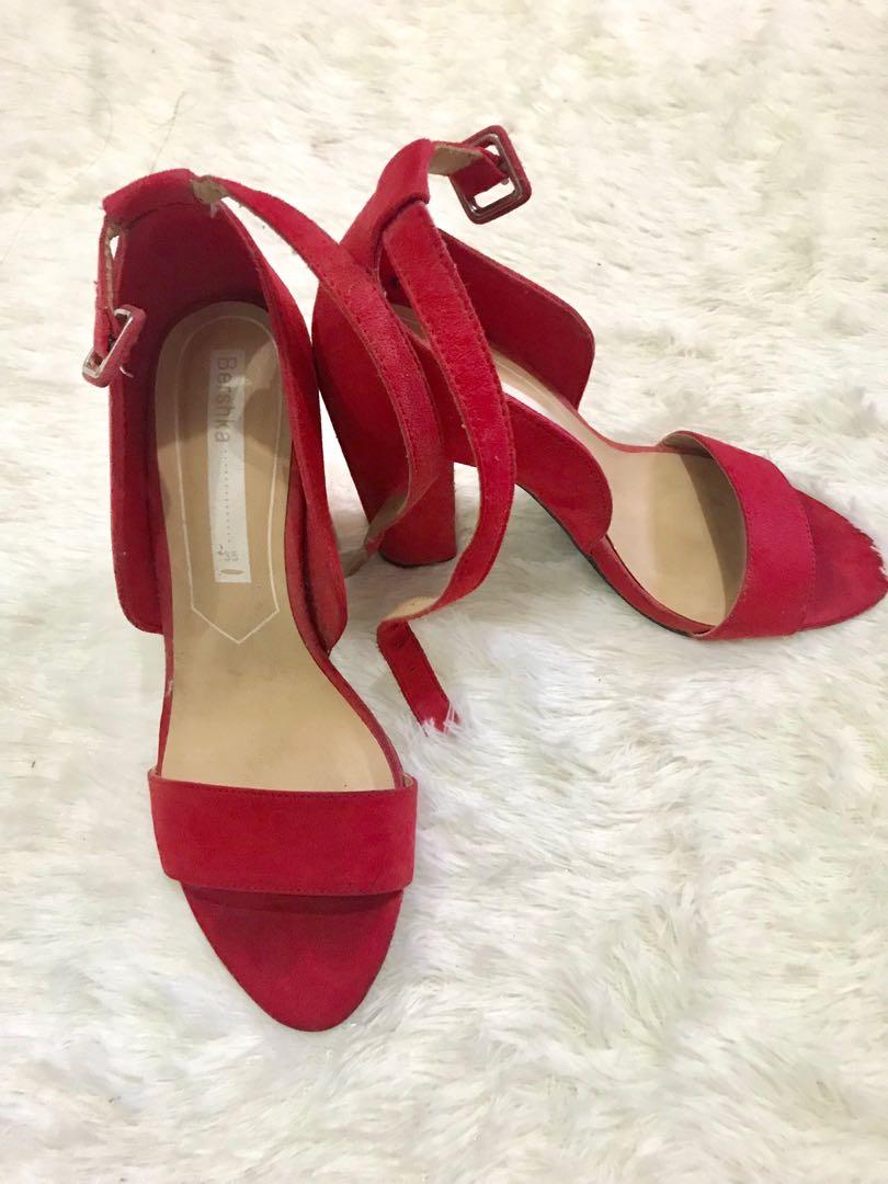 bershka red heels