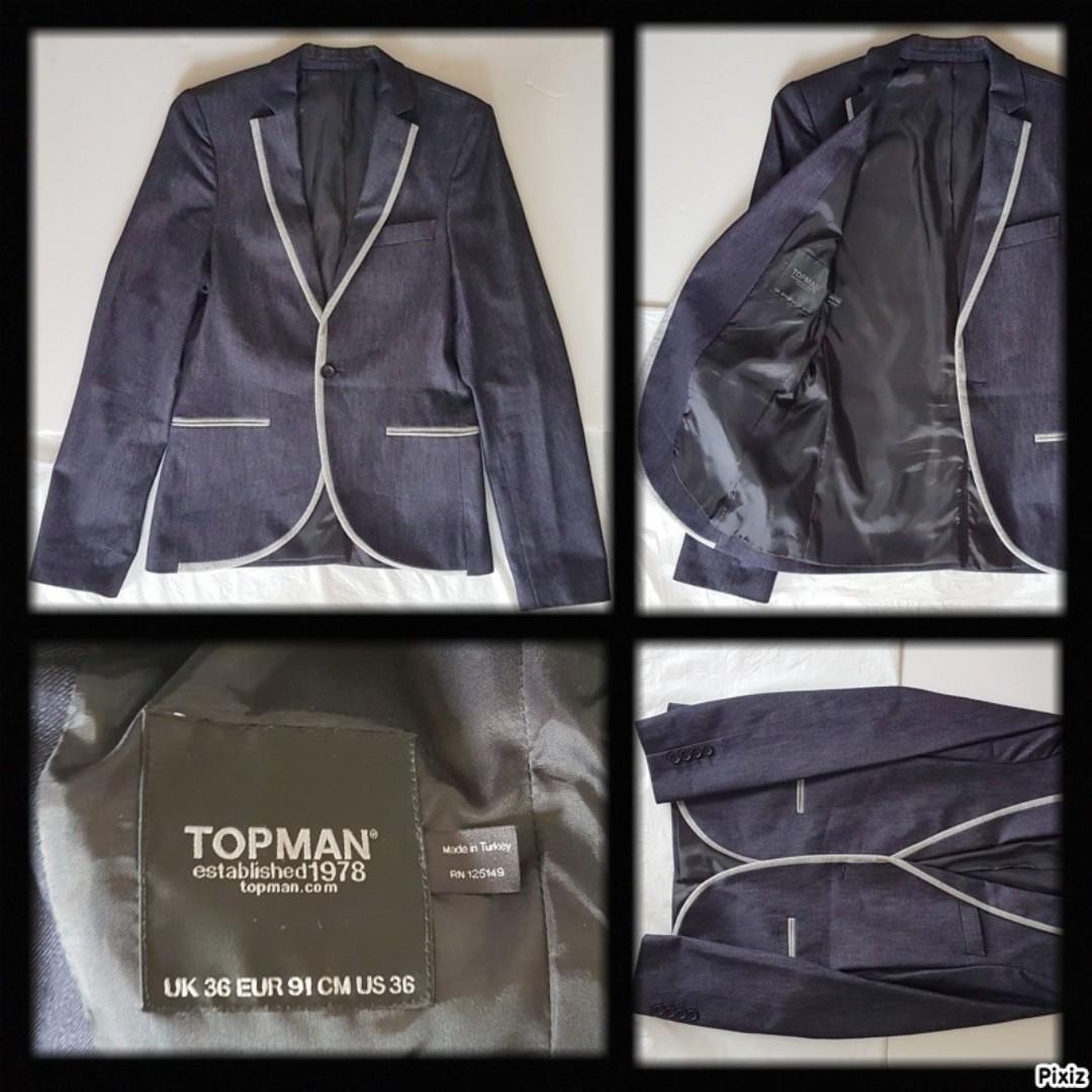 Blazer Jacket Topman Designer Fashion Uk Couture Coat Slim Fit