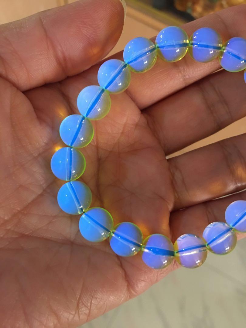 Blue amber bracelet store