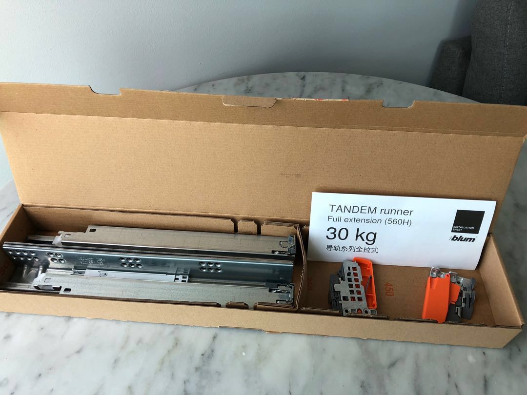 BLUM drawer track (runner system) 350mm, Furniture & Home Living