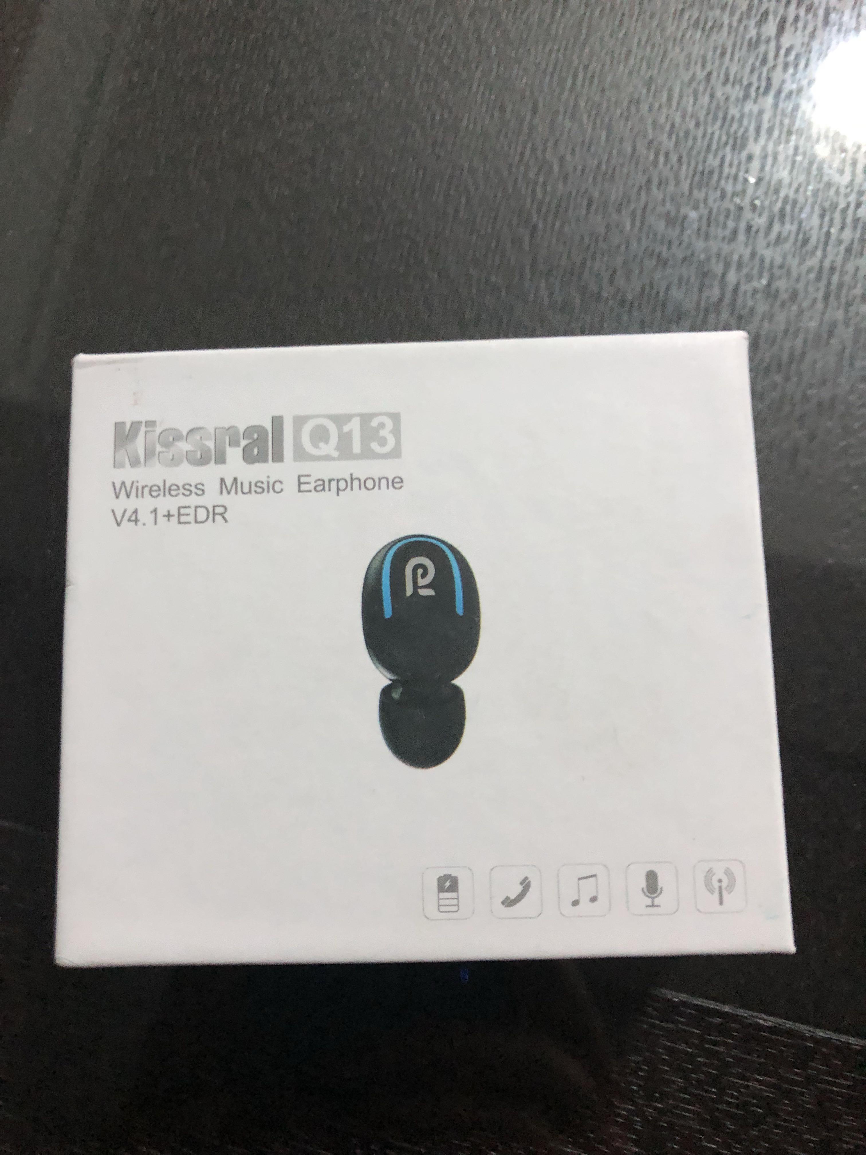 kissral q13 wireless music earphone