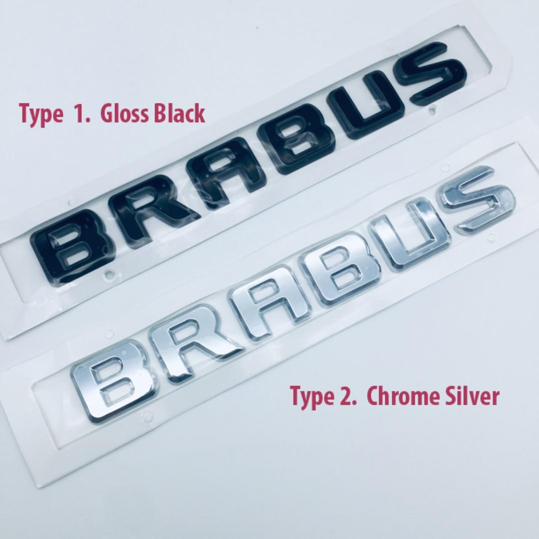 BRABUS Matte Black Emblems Badge Decal Stickers Logo For Mercedes Benz G E  S CLS GLE GLS C Class New, Car Accessories, Accessories on Carousell