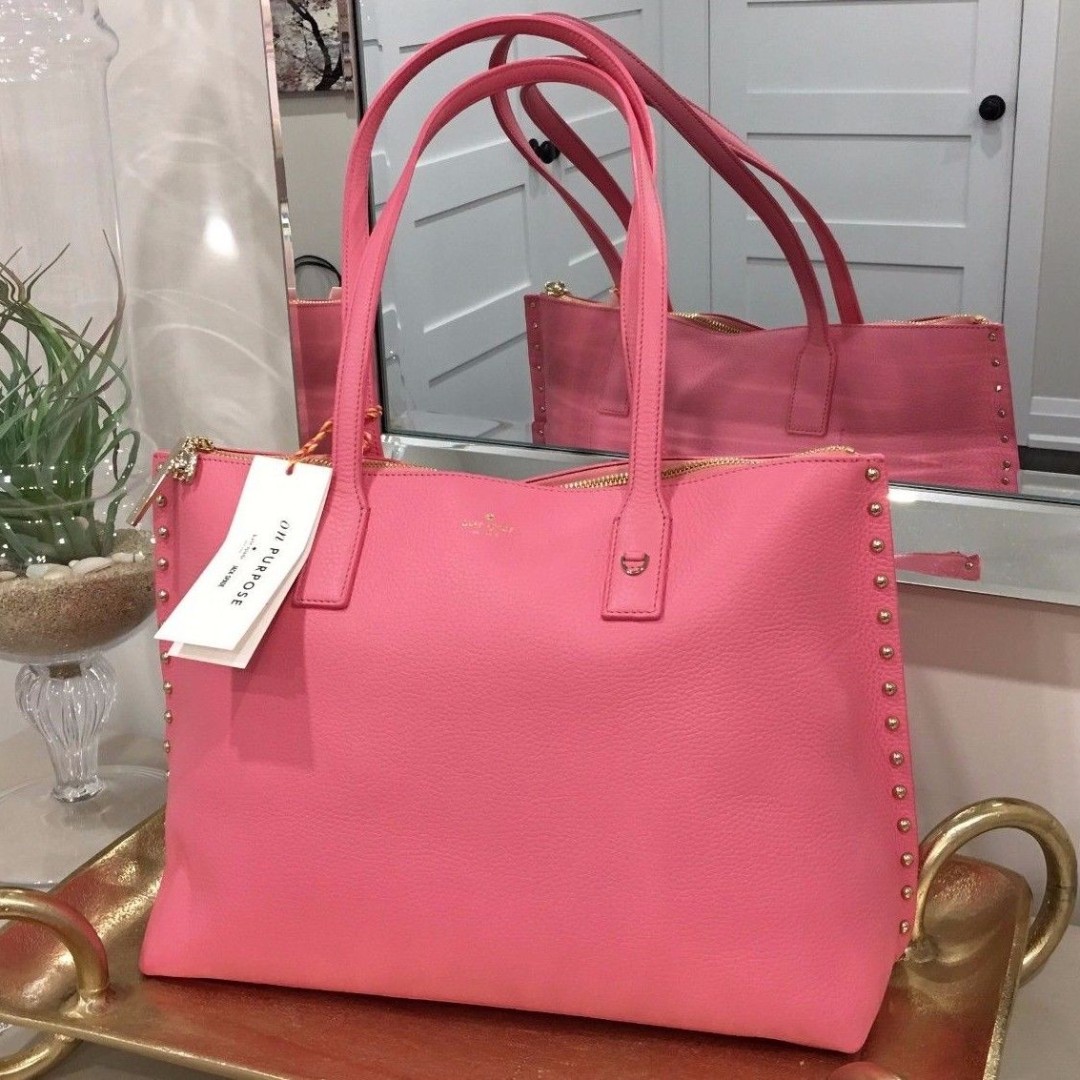 Kate spade on purpose studded leather tote 2025