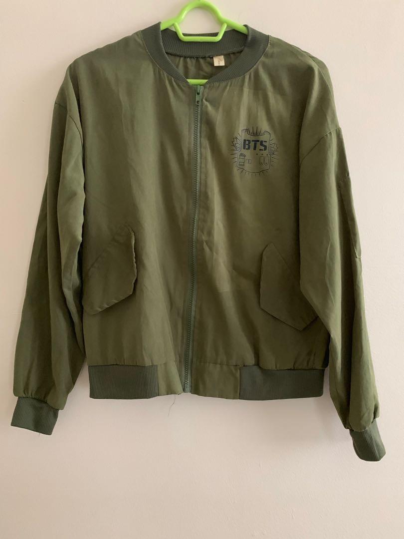BTS Jungkook Bomber Jacket Women s Fashion Coats Jackets and Outerwear on Carousell
