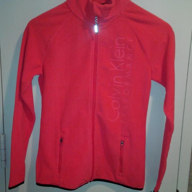 calvin klein performance red jacket