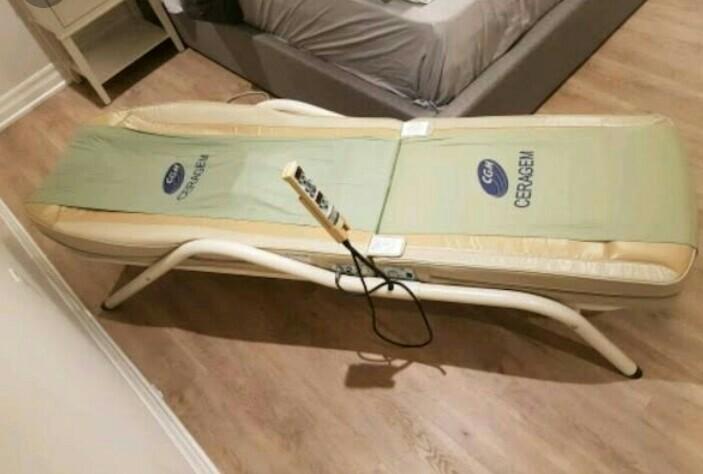Ceragem Master Bed M3500 (Category: Rehabilitative Devices) located in Las Pinas. Submitted by outerwearsmanila (Listing ID 226296281, Image 1). Description: Preloved / 2nd hand Good use condition Sign of usage First generation ceragem Guarantee authentic 100% original Can use for the whole family. Msg me for inq..