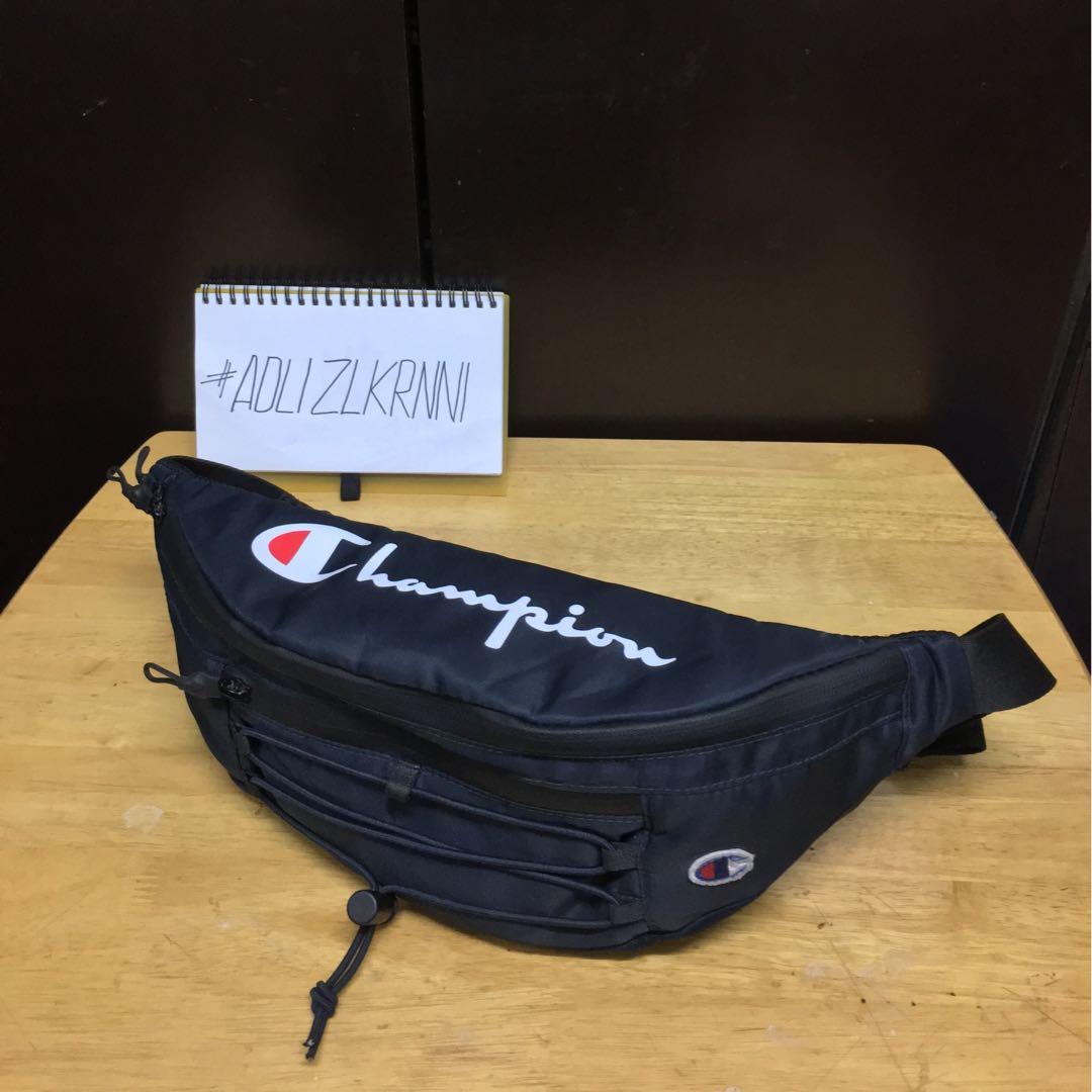 champion reverse weave large script logo waist bag