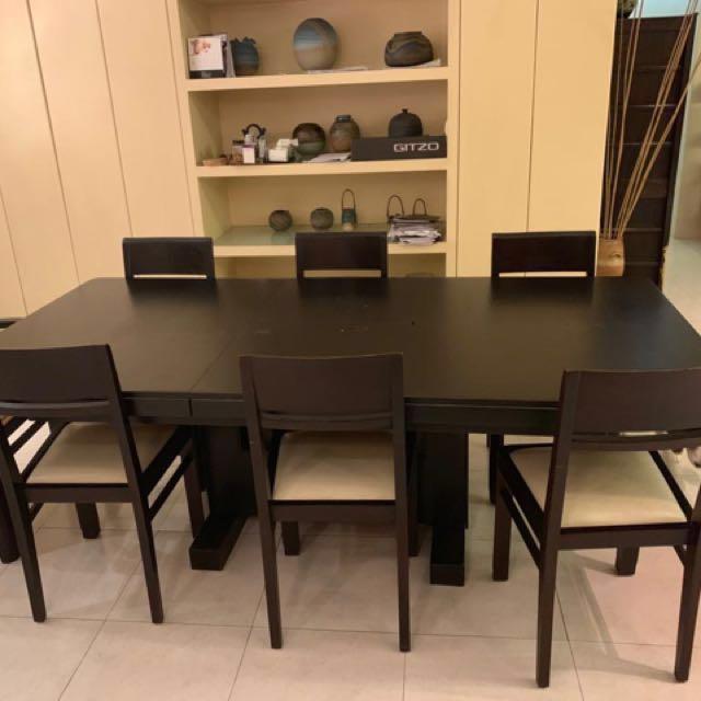 Expandable Dining Table Set 6 2 Chairs Furniture Tables Chairs On Carousell