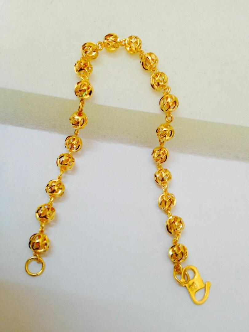 Gelang Emas 916 Bebola Original Women S Fashion Jewellery On Carousell